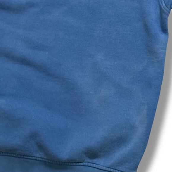 VTG Nike Hoodie Mens Blue Embroidered There is No Finish Line Pullover FADED L - Picture 10 of 13